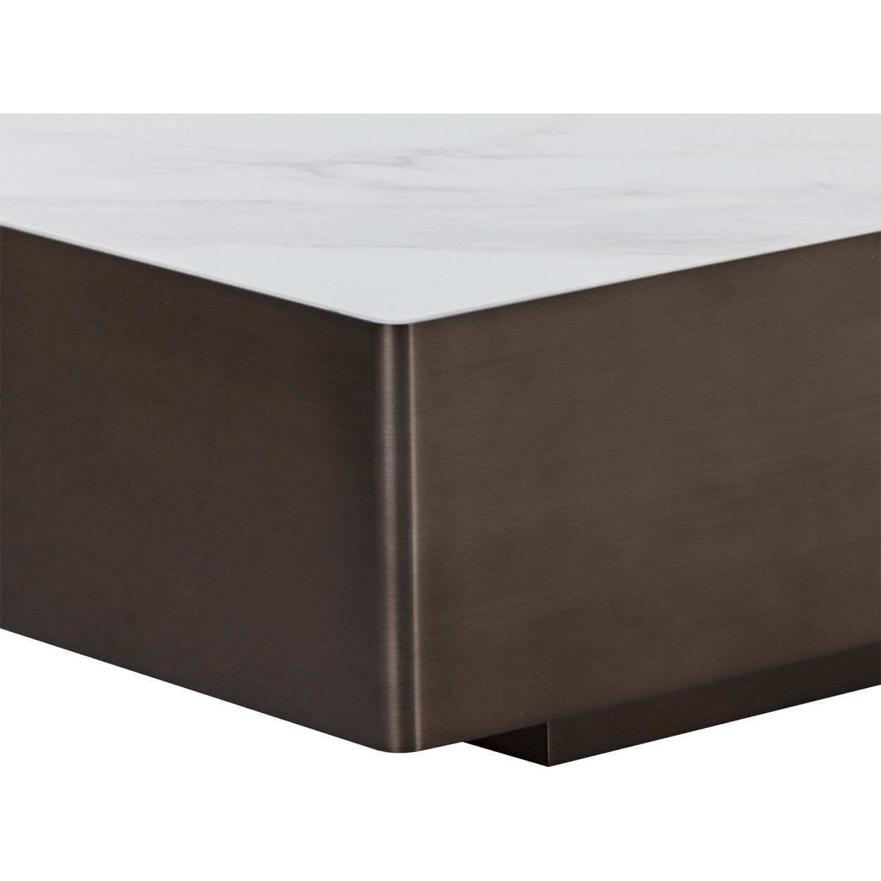 Lenay 66 X 33.75 inch White / Dark Bronze Coffee Table